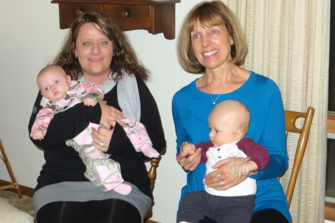 Two new grandmas and two little cousins!