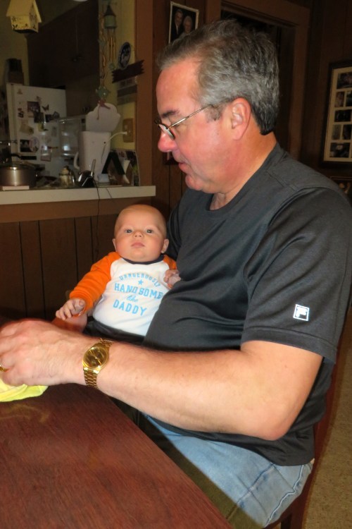 Gerrit playing Skat with his grandpa