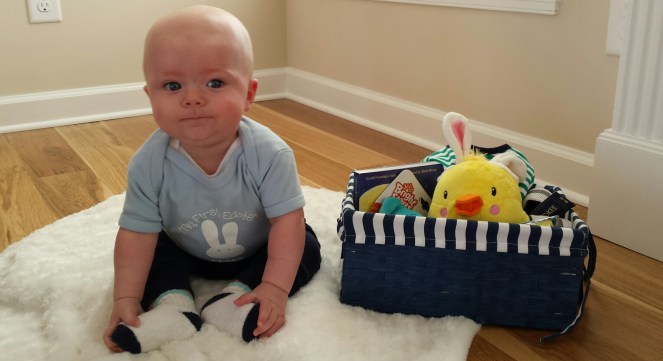 Gerrit with his Easter basket