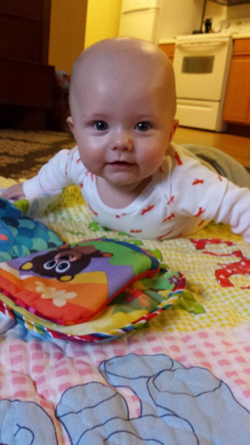 Look who's starting to enjoy tummy time!