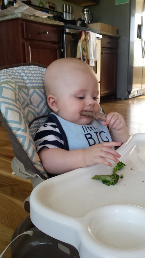 Gerrit's first steak!