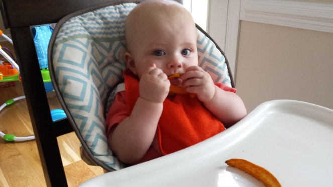 Eating sweet potato fries