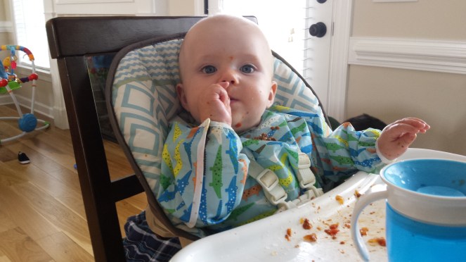 Eating some meatballs in tomato sauce