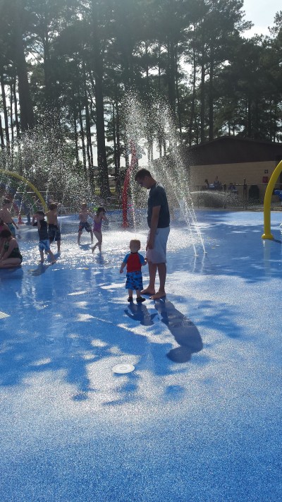 An afternoon at the splash pad on base 